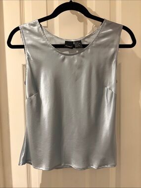 Ami Light Silver Satin Camisole with Shawl